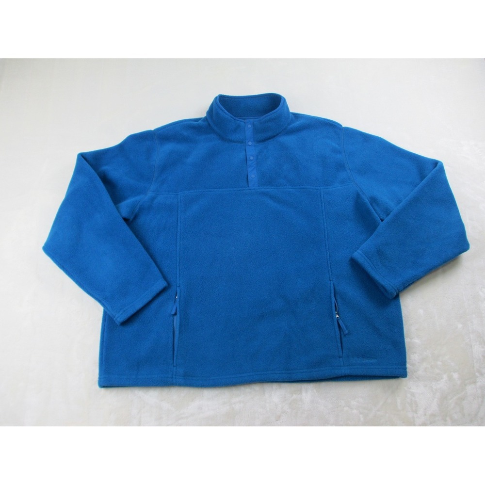 VINTAGE L.L. Bean‎ Sweater Mens 2XL XXL Blue Pullover Fleece Outdoors Casual*